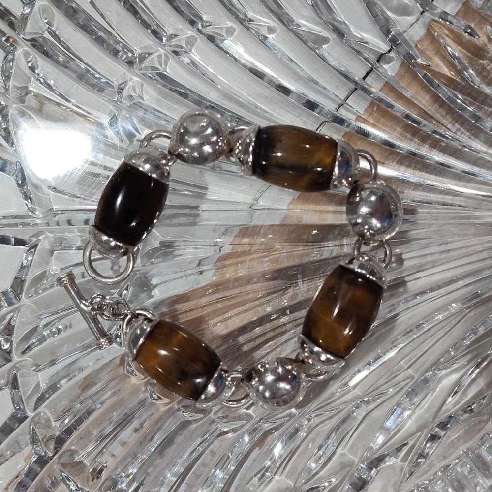 Sterling Silver & Tiger's Eye Bracelet